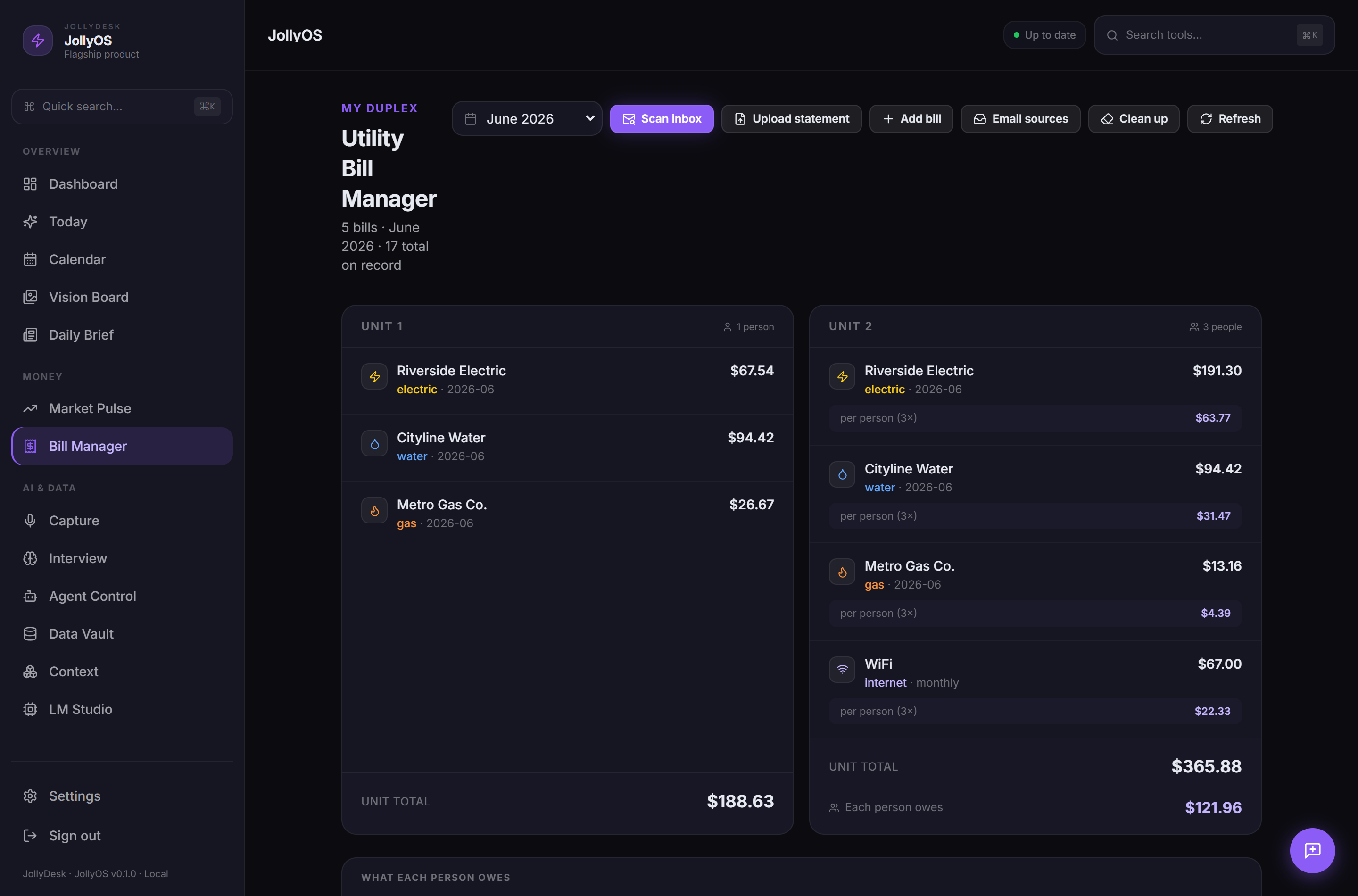 Bill Manager screenshot