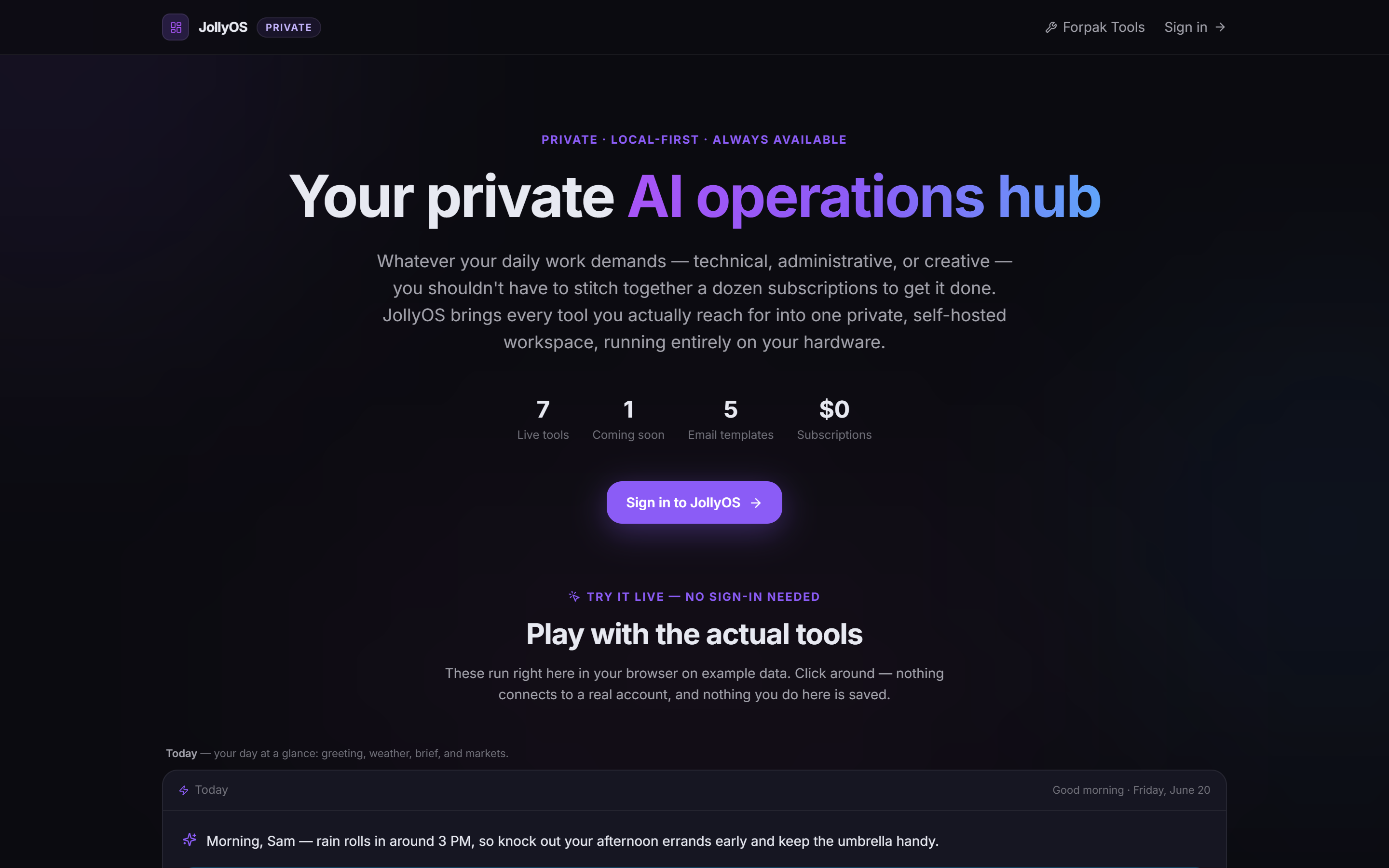 JollyOS screenshot